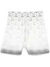 Casablanca Gray Silk Shorts With Logo
