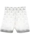 Casablanca Gray Silk Shorts With Logo In Grey