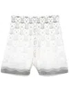 Casablanca Gray Silk Shorts With Logo In Grey