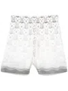 Casablanca Gray Silk Shorts With Logo In Grey