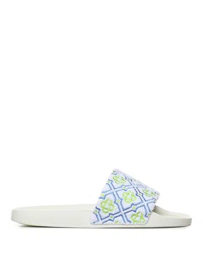 Casablanca Monogram Slides In White