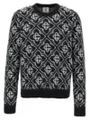 Casablanca Black Mohair Blend Monogrammed Sweater Men In Black