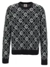 Casablanca Black Mohair Blend Monogrammed Sweater Men In Black