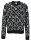 Casablanca Black Mohair Blend Monogrammed Sweater Men In Black