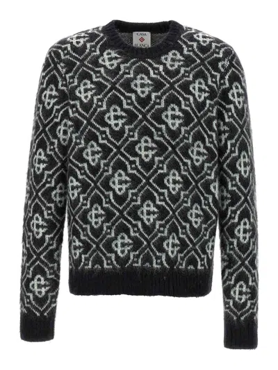 Casablanca Round Neck Sweater In Black