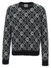 Casablanca Black Mohair Blend Monogrammed Sweater Men In Black