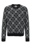 Casablanca Black Mohair Blend Monogrammed Sweater Men In Multi