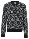 Casablanca Black Mohair Blend Monogrammed Sweater Men In Multi