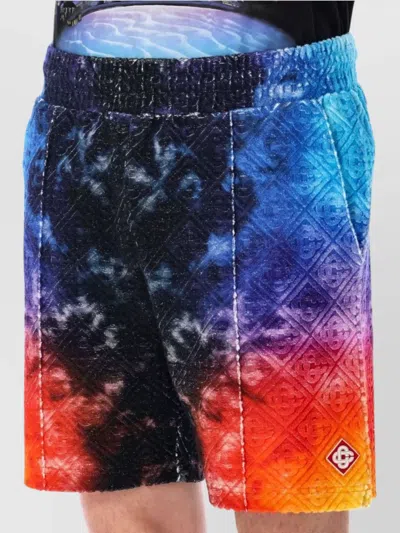 CASABLANCA MONOGRAM TOWELING BERMUDA SHORTS