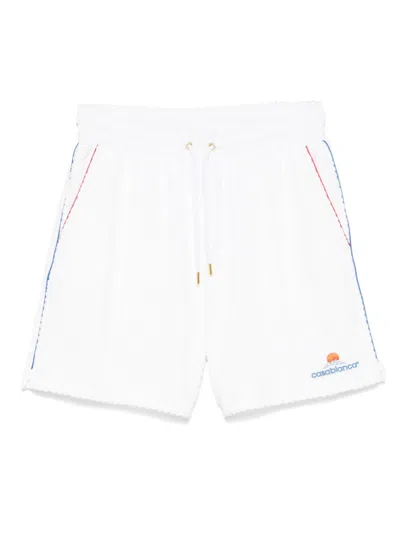 CASABLANCA MONOGRAM TOWELLING SHORTS - MEN'S - COTTON/POLYAMIDE/ELASTANE/COTTONPOLYESTER