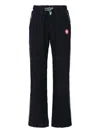 Casablanca Textured Black Trousers With Relaxed Fit In Black