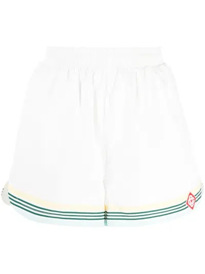 Casablanca Monogram Track Shorts In White