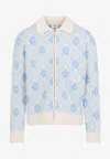 Casablanca Refined Wool Blend Sweatshirt With Classic Collar