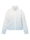 Casablanca Alphabet Pattern Zipper Hoodie In White