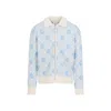 Casablanca Refined Wool Blend Sweatshirt With Classic Collar In Blue