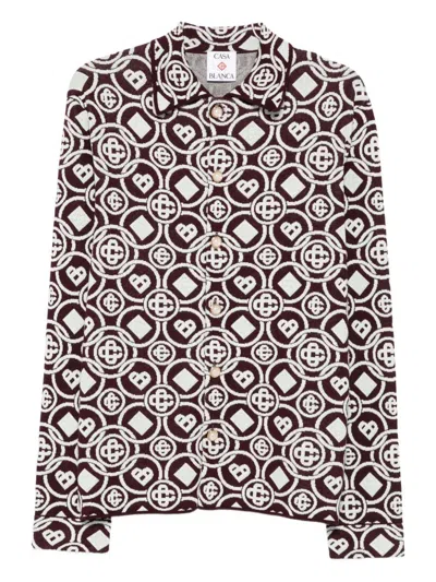 CASABLANCA CASABLANCA MONOGRAMMED BUTTON-UP SHIRT