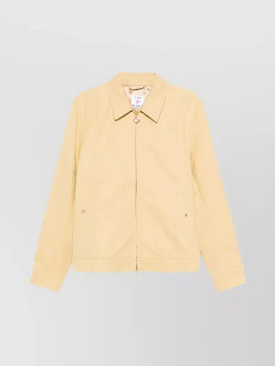 Casablanca Monogrammed Cotton Blouson Featuring Pockets In Brown
