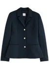 Casablanca Monogram-jacquard Single-breasted Jacket In Navy