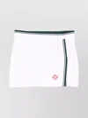 Casablanca Monogrammed Miniskirt With Ribbed Side Slit