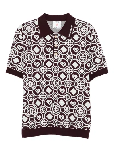 CASABLANCA CASABLANCA MONOGRAMMED POLO SHIRT
