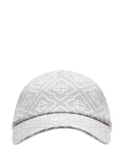 Casablanca Monogram-pattern Baseball Cap In Gray