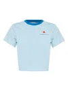 Casablanca Montagne Contrasting-trim Cropped T-shirt