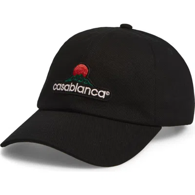 Casablanca Montagne Embroidered Adjustable Baseball Cap In Black
