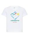 Casablanca Montagne Sportif Cropped T-shirt In White