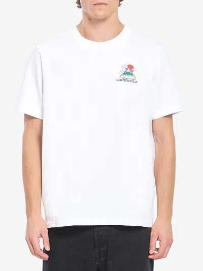 CASABLANCA MONTAGNE ONDULE PRINTED TSHIRT