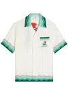 Casablanca Convertible-collar Printed Silk-twill Shirt In Pink