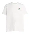 Casablanca White T-shirt With Crewneck And Logo On The Front And Maxi Logo On The Back In Cotton Man In White