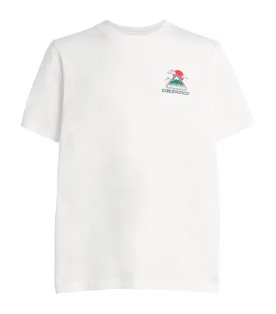 CASABLANCA MONTAGNE ONDULEE PRINTED T-SHIRT