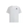 Casablanca White T-shirt With Crewneck And Logo On The Front And Maxi Logo On The Back In Cotton Man