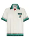 Casablanca Convertible-collar Printed Silk-twill Shirt In Multi