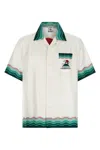 Casablanca Convertible-collar Printed Silk-twill Shirt In Multi