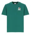 Casablanca Graphic Print Green Cotton T-shirt With Crew Neck Design In Green