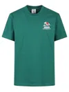 Casablanca Graphic Print Green Cotton T-shirt With Crew Neck Design In Green