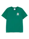 Casablanca Graphic Print Green Cotton T-shirt With Crew Neck Design In Green