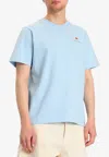 Casablanca Light Blue Logo Embroidered Cotton T-shirt In Brown