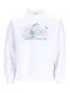 Casablanca Printed Crew Neck Sweatshirt In White