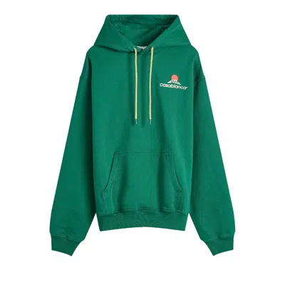 Pre-owned Casablanca Montagne Printed Hoodie 'green' | Men's Size L