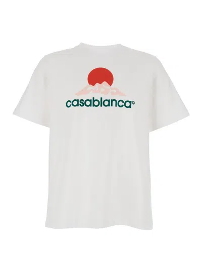Casablanca Montagne Printed T-shirt In White