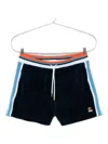 Casablanca Montagne Side-stripe Velvet Shorts In Blue