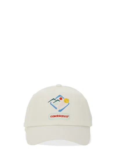 Casablanca "montagne Sportif" Baseball Hat In White