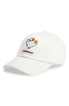 Casablanca Montagne Sportif Embroidered Adjustable Baseball Cap In White