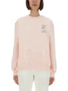 Casablanca Montaigne Graphic-print Sweatshirt In Pink