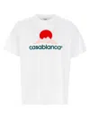 Casablanca White Crewneck T-shirt With Logo On The Front In White