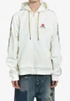 Casablanca Montagne Zip-up Hooded Sweatshirt In White