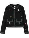 Casablanca Motif-embroidered Jacket In Black