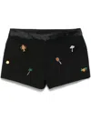 Casablanca Motif-embroidered Tailored Shorts In Black